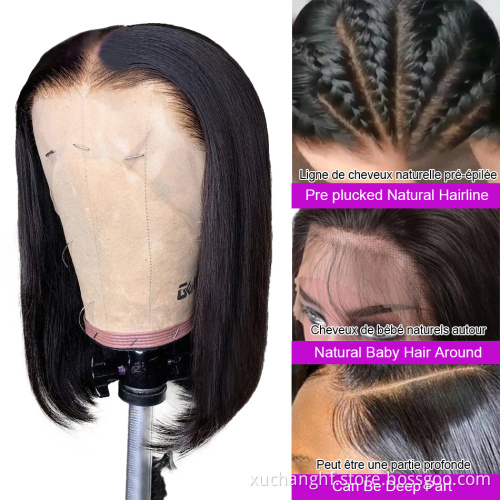 Wholesale Transparent HD Full Lace Bob Human Hair Lace Frontal Wigs For Black Women Brazilian Virgin Hair Lace Front Wig